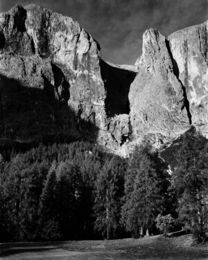 Dolomites Brunecker Turm, Italy Photography, Extra Large Wall Print, Black and White Fine Art