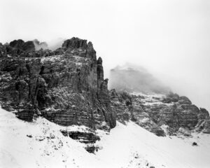 Dolomites Tre Cime di Lavaredo, Italy Black and White Print, Extra Large Wall Art, Fine Art Photography